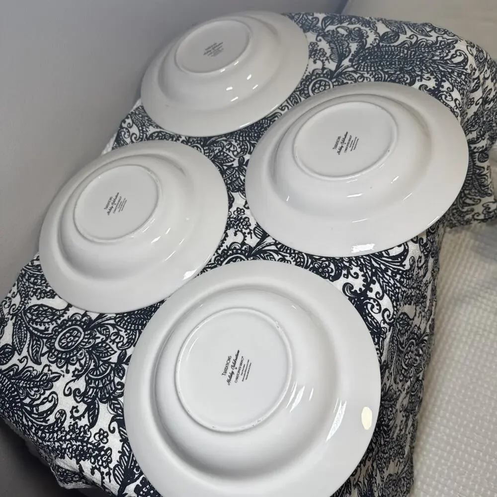 Radko Traditions Holiday Celebrations Christmas Ornament Soup Bowls 9” Set of 4